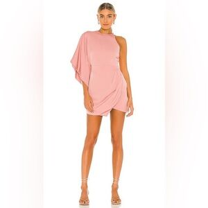Michael Costello x REVOLVE Lexa One Shoulder Mini Dress in‎ Rose Size XSmall